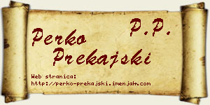 Perko Prekajski vizit kartica